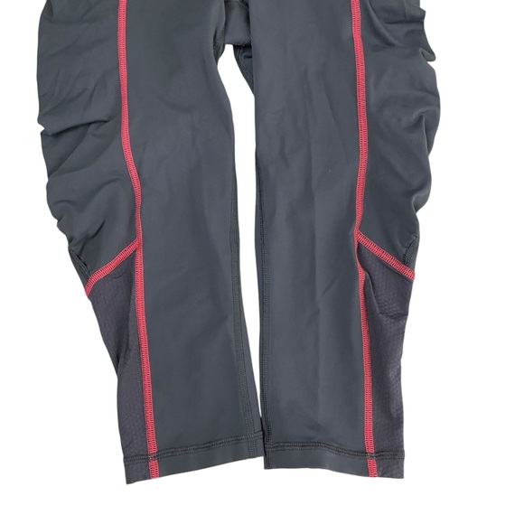 lululemon 4 Pace Rurched Side Crop Legging Gray Coral sz 4 - Picture 4 of 12